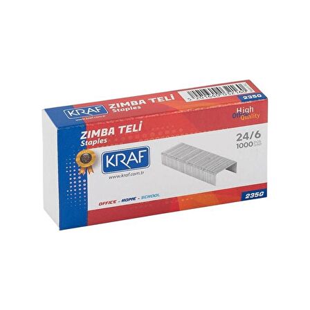 KRAF 235G No: 24/6 Beyaz Zımba Teli - 10 Kutu X 1000 Adet