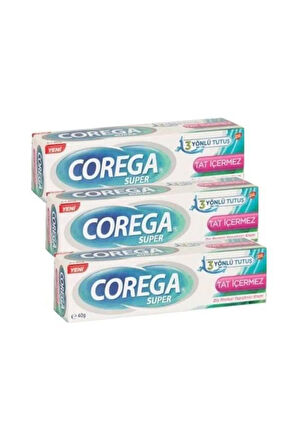 Diş Protezi Yapıştırıcı 3 Yönlü Tat Içermez Krem 40 Gr. 3 Lü