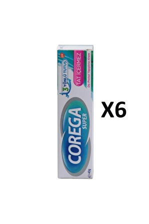 Diş Protezi Yapıştırıcı 3 Yönlü Tat Içermez Krem 40 Gr. 6'lı
