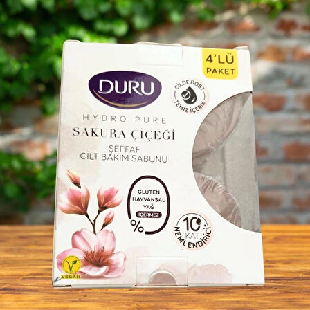 Duru Hydro Pure Sakura Çiçeği Şeffaf Bakım Sabunu 4'lü Paket