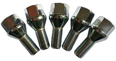 Bijon Krom Kaplı M12 x 1.5 Aa=17 MM Diş=24 Boy=54mm 5 Adet 