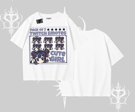 Oversize Tshirt Twitch Emotes Cute Girl Anime Expression