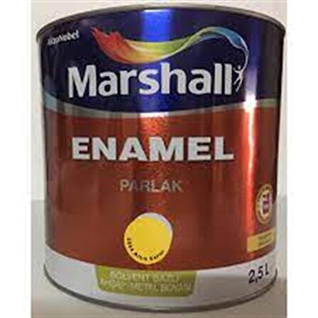 ENAMEL SOLVENT BAZLI AHŞAP-METAL BOYASI PARLAK ALTIN SARISI  2,50LT