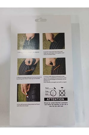 Dubleks Lastik Tamir Kiti, 10 adet 10cm siyah fitil, fitil atma ve kanal açıcı aleti