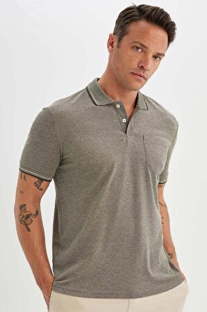 DeFacto New Regular Fit Kısa Kollu Basic Düz Polo Tişört C6004AX24SMGN924
