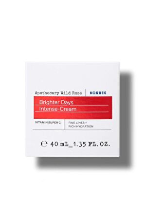 Korres Apothecary Wild Rose Brighter days Intense Cream 40 ml Yüz Nemlendirici