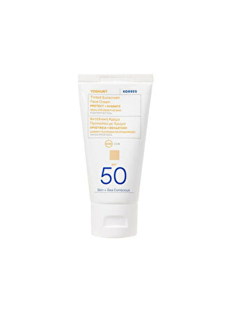 Yoghurt Yüz için Renkli Güneş Kremi SPF50 50ML