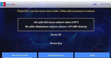 Duplexplay Media Player 1 Yıllık Kullanım Gift Lisansı - Online Teslimat