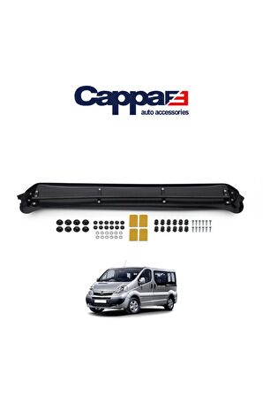 Opel Vivaro Ön Cam Güneşliği Siperlik Vizör Şapka Terek Akrilik (ABS) Piano Black 2001-2013