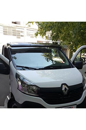 Renault Trafic 3 Ön Cam Güneşliği Siperlik Şapka Vizör Terek (ABS) Piano Black 2014 Ve Sonrası