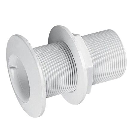 Thru-Hull w/Fl. Flange Threaded, 1", L.87mm, White