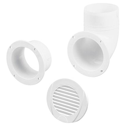 Ventilation Shaft Grilles Cover, Ø102mm, White