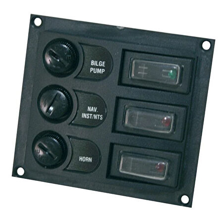 Kontrol Paneli, Anahtar  Sigortalı,  Black