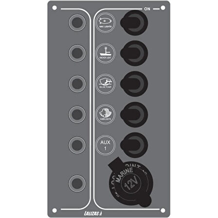 Kontrol Paneli, 5 Sugeçirmez Anahtar Ve Ot. Sigorta, 12V