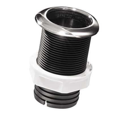 Thru-Hull w/Inox Flange 1 ½",w/Hose Barb Ø45mm, L87mm