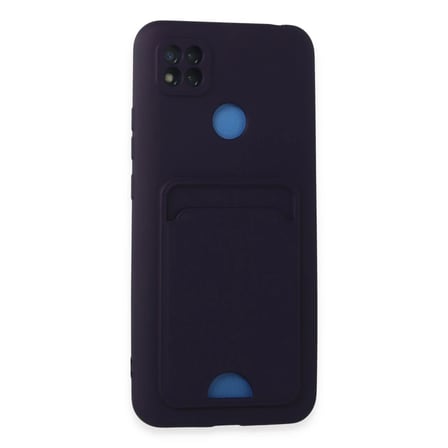 Xiaomi Redmi 9C Kılıf Kelvin Kartvizitli Silikon - Derin Mor