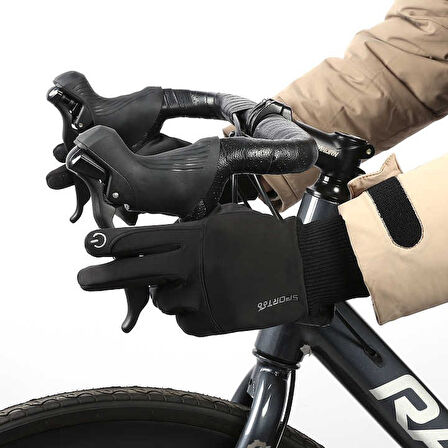 Soğuk Rüzgar Geçirmez Suya Dayanlıklı Dokunmatik Eldiven Parmak Korumalı Motosiklet Eldiveni