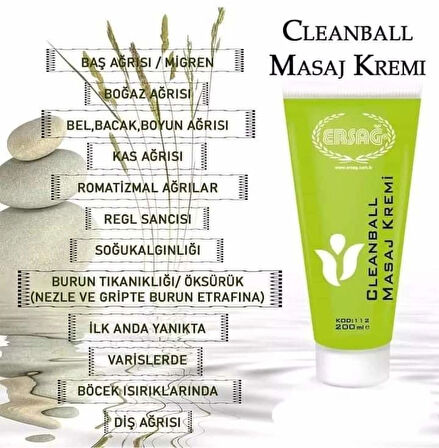 Ersağ Clean Ball Masaj Kremi 200ml