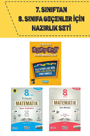 7 den 8 e Geçenler İçin Yaz Kurs Modülü + 8.Sınıf Turlayan Matematik Fasikülleri + Soru Bankası