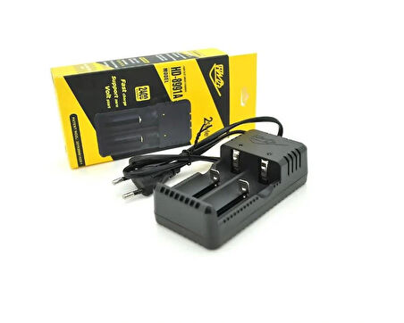 Dijital Ekranlı USB'li 16340-18650-26650-10440 Çiftli 1200mA Lityum PİL Şarj Cihazı HD/8991B