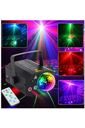 16 Çeşit Desen Rgb Sahne Disko Led Ve Lazer Işık