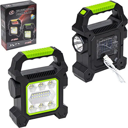JY-258C 3 KADEMELİ ŞARJLI ÇOK FONKSİYONLU SOLAR PANELLİ IŞILDAK