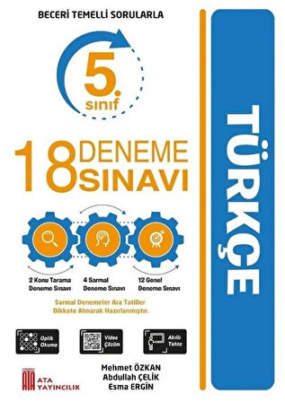 Ata 5.Sınıf Türkçe Max Soru Bankası -18 Deneme Sınavı
