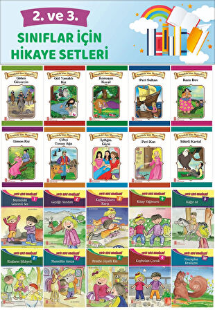 2.ve 3.Sınıflar İçin 20 li Hikaye Seti (48-64 Sayfa)
