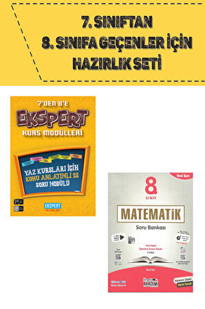 7 den 8 e Geçenler İçin Yaz Kurs Modülü + 8.Sınıf Matematik Soru Bankası