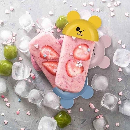 CT-STONES® 4'lü Kolay Şekillendirici Sevimli Çocuk Meybuz  & Dondurma Kalıbı AP-9179