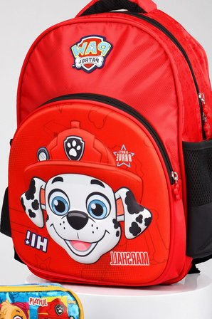 x Dekomus Lisanslı Paw Patrol Marshall 40 Cm Büyük Boy Okul Çantası ve Kalem Çantası Seti