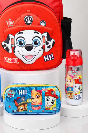 x Dekomus Lisanslı Paw Patrol Marshall 40 Cm Büyük Boy Okul Çantası,Kalem Çantası,Beslenme Kabı,Matara Seti