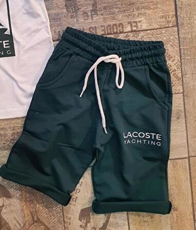 MODAVALS KIZ & ERKEK ÇOCUK ŞORTLU YELKEN BASKILI BEYAZ&PETROL YEŞİL ALT ÜST TAKIM 520964871