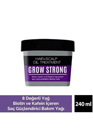 Grow Strong Zayıf Saçlar Için Güçlendirici Süper Saç Bakım Yağı 240 Ml ,,,,serum017