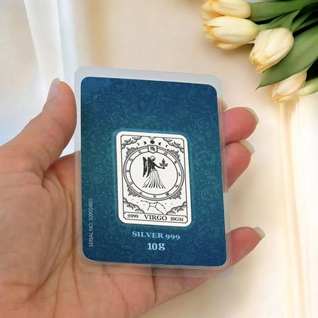 Başak Burcu Sembollü Eylül Ayı Doğumlarına Özel 10 Gram 999 Ayar Hediyelik Saf Gümüş Külçe-521