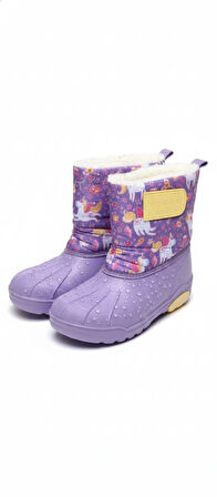 KIZ ÇOCUK SU GEÇİRMEZ İÇİ KÜRKLÜ KAR BOTU