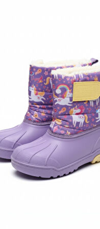 KIZ ÇOCUK SU GEÇİRMEZ İÇİ KÜRKLÜ KAR BOTU