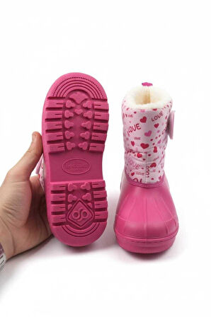 KIZ ÇOCUK SU GEÇİRMEZ İÇİ KÜRKLÜ KAR BOTU