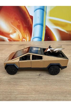 Tesla Cybertruck Diecast Pickup Tesla Model Motorlu Diecast Araba Mini