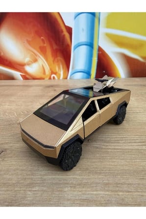 Tesla Cybertruck Diecast Pickup Tesla Model Motorlu Diecast Araba Mini