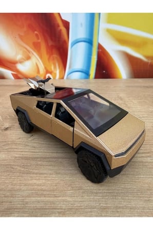 Tesla Cybertruck Diecast Pickup Tesla Model Motorlu Diecast Araba Mini