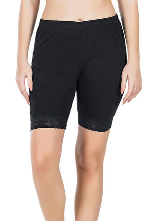 Dantelli Uzun Kadın Şort 418