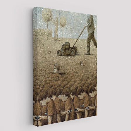 Gerçeküstü Fikir Sanatı Kanvas Tablo, Başını Kaldırırsan Ölürsün-5211