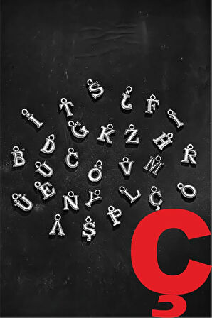 Gümüş Harf - Bileklik Kolye Tespih İçin 925 Ayar Gümüş Harf ( 1 ADET HARF FİYATIDIR )