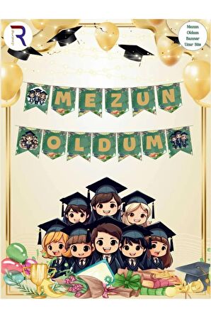 Mezun Oldum Zigzag Banner