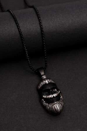 Erkek Kolye - Sakallı Baba Model Çelik Erkek Kolye - 316 L Paslanmaz Çelik Kolye