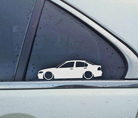 17CM E46 3 Serisi Kelebek Cam Oto Sticker 2 Adet