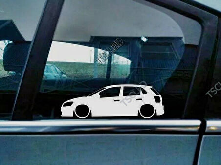 17CM Polo 5- Kapı Kelebek Cam Oto Sticker 2 Adet