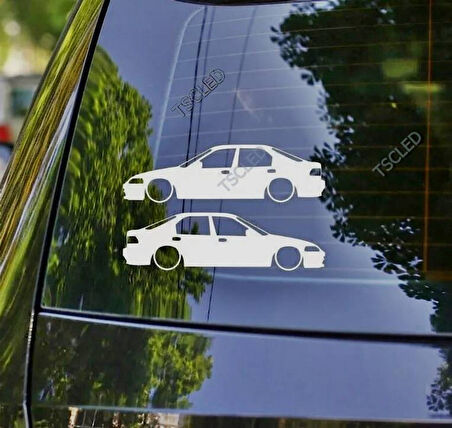 Civic EG EH Sedan Kelebek Cam Oto Sticker 17 CM 2 Adet