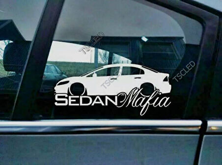 Civic FA  FD sedanKelebek Cam Araba oto Sticker 19 cm 2 Adet